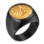Black Gold Lion's Crown Ring - Tasseti
