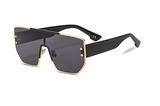 Black Oversized Square Shield Style - Tasseti