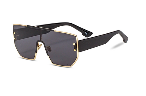 Black Oversized Square Shield Style - Tasseti