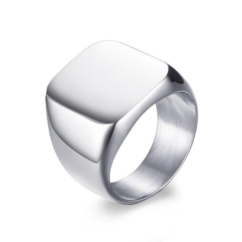 Square Silver Michael Ring - Tasseti