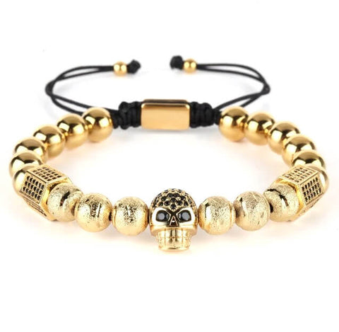 Luxury CZ Skull Bracelet [3 Variants] - Tasseti